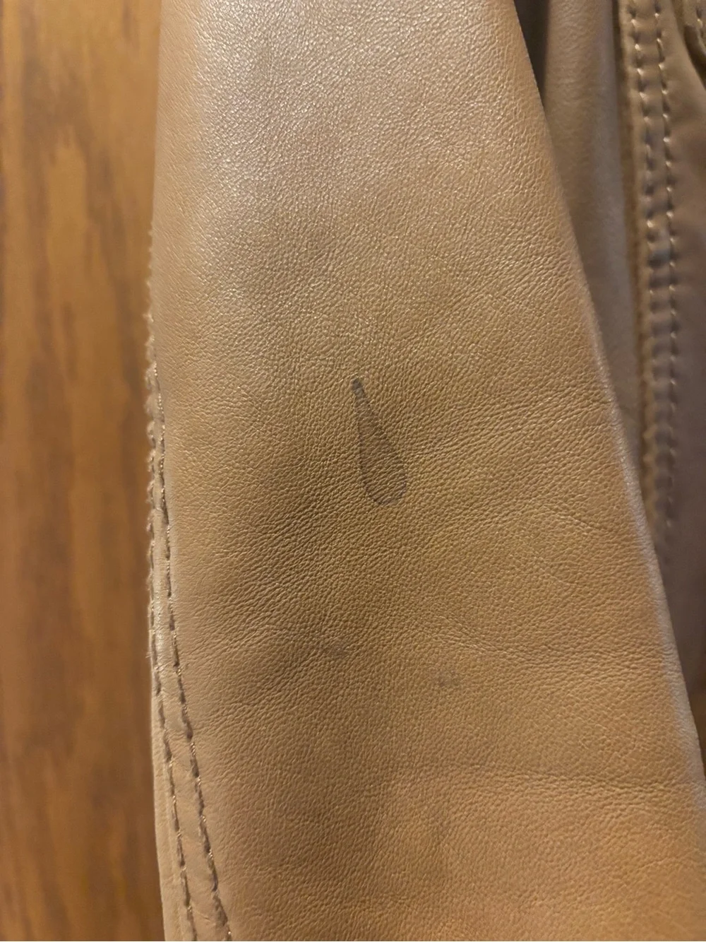 Women’s Michael Kors Tan Leather Bomber Jacket